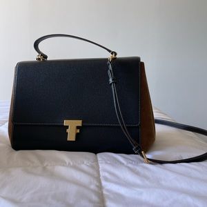 Tory Burch Juliette mixed material black/brown.